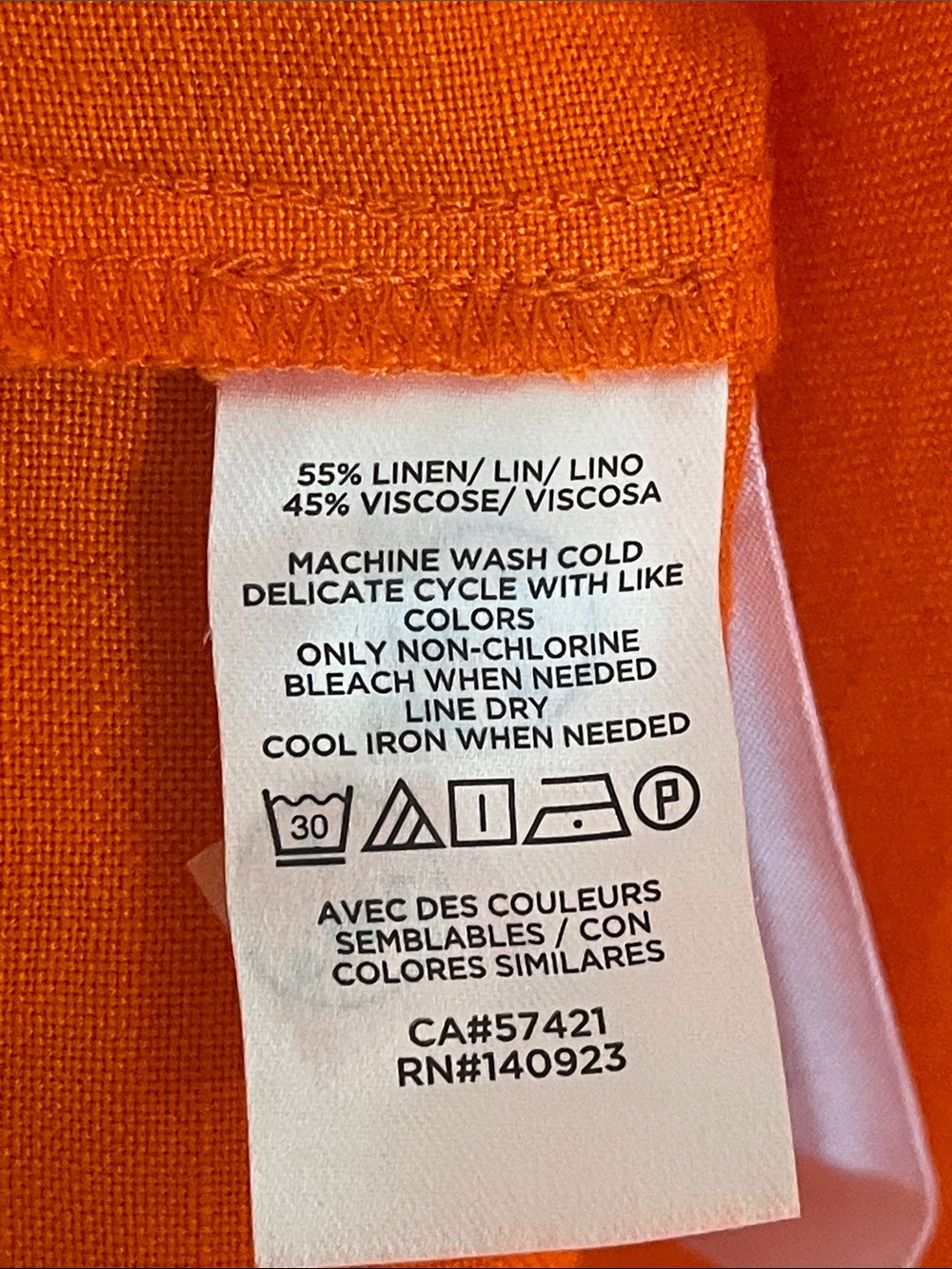 NWT Loft Square Neckline Tiered Mini Shift Dress Orange Linen Blend Large - Picture 7 of 8